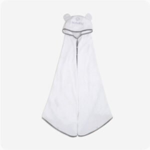 BUBABY- Khăn choàng tắm chui đầu-Trắng