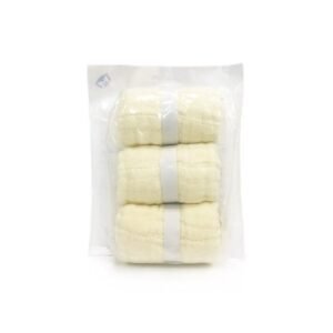 L`Ange- Khăn nhỏ vải bông 9 lớp 22x22cm- Vàng