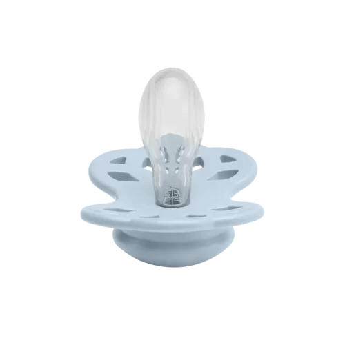 Ty ngậm núm đối xứng Silicone BIBS Pacifier Infinity Symmetrical Size 1 (0-6 tháng), Baby Blue
