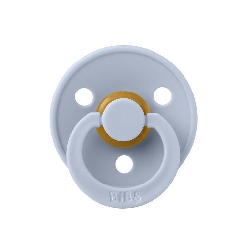 Ty ngậm núm tròn cao su tự nhiên BIBS Pacifier Colour Latex Size 1 từ 0-6 tháng tuổi, Dusty Blue