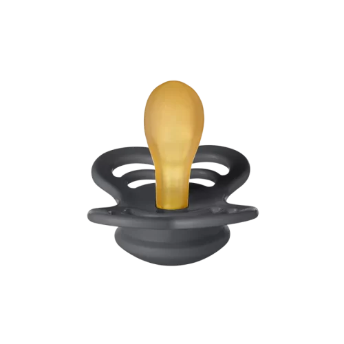 Ty ngậm núm đối xứng cao su tự nhiên BIBS Pacifier Supreme Latex Size 1 (0-6 tháng), Iron