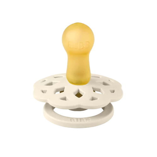 Ty ngậm núm tròn cao su tự nhiên BIBS Boheme Latex Size 1 (0-6 tháng),Ivory