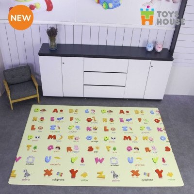 Thảm trải sàn Silicone 2 mặt chống trơn trượt cho bé – Toys House – Hình đường phố và chữ cái