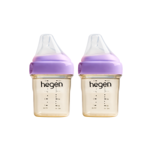 Bộ 2 bình sữa Hegen PPSU 150ml núm ti size S từ 1 – 3 tháng, Purple