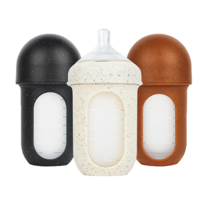 Bộ 3 bình sữa silicone Boon NURSH 236ml, 3 đến 6 tháng, Speckle Multi