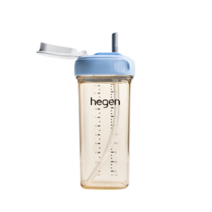 Bình tập uống Hegen Straw cup PPSU 330ml màu xanh dương