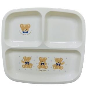 Khay ăn chia 3 ngăn cho bé Nakano (mẫu gấu mới)