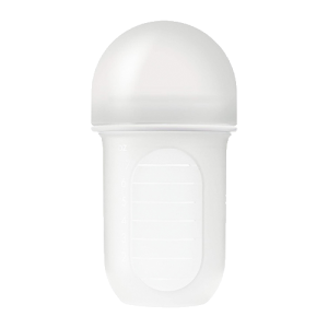 Bình sữa silicone Boon NURSH 236ml, 3 đến 6 tháng, White