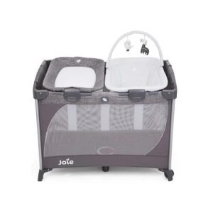 Giường cũi trẻ em Joie Commuter Change & Snooze Linen Gray