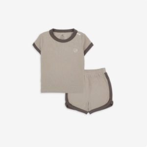 BUBABY- Bộ ngắn tay cổ tròn – Be