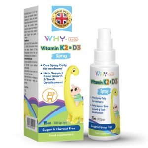 Why – Kids Vitamin K2&D3 Spray bổ sung Vitamin D3 và Vitamin K2