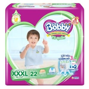 Bỉm – Tã quần Bobby size XXXL 22 miếng (20-35kg)