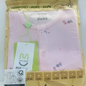 Uala Rogo-Dài tay cài giữa peptit họa tiết- Hồng