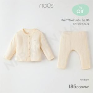 Bộ cài thẳng dài air màu be 0-3m Nous