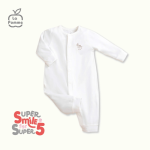 Body dài tay La Pomme huggy trắng