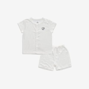 Bộ ngắn tay cài giữa Siro 203 Bubaby – Trắng A12 – 6-9m