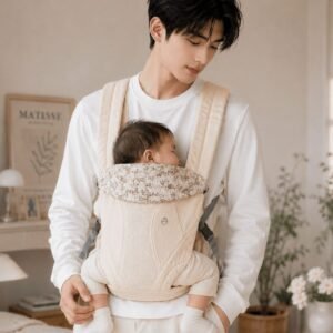 Địu Combi Nina màu Beige dành cho bé sơ sinh 0-36M | Thanh lý | Bebe Japan