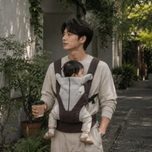 Địu Combi Nina ngọc trai cho bé sơ sinh 0-36M | Thanh lý | Bebe Japan