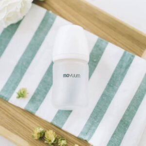 Bình sữa Moyuum thuỷ tinh tráng silicon 150ml/240ml Hàn Quốc Chính hãng |Thanh lý