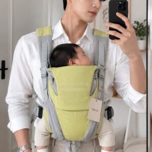 Địu Aprica Xanh Chuối cho bé sơ sinh 0-36M | Thanh lý | Bebe Japan
