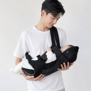 Địu nằm Aprica đen cho bé sơ sinh 6 tư thế (0-12M) | Thanh lý | Bebe Japan